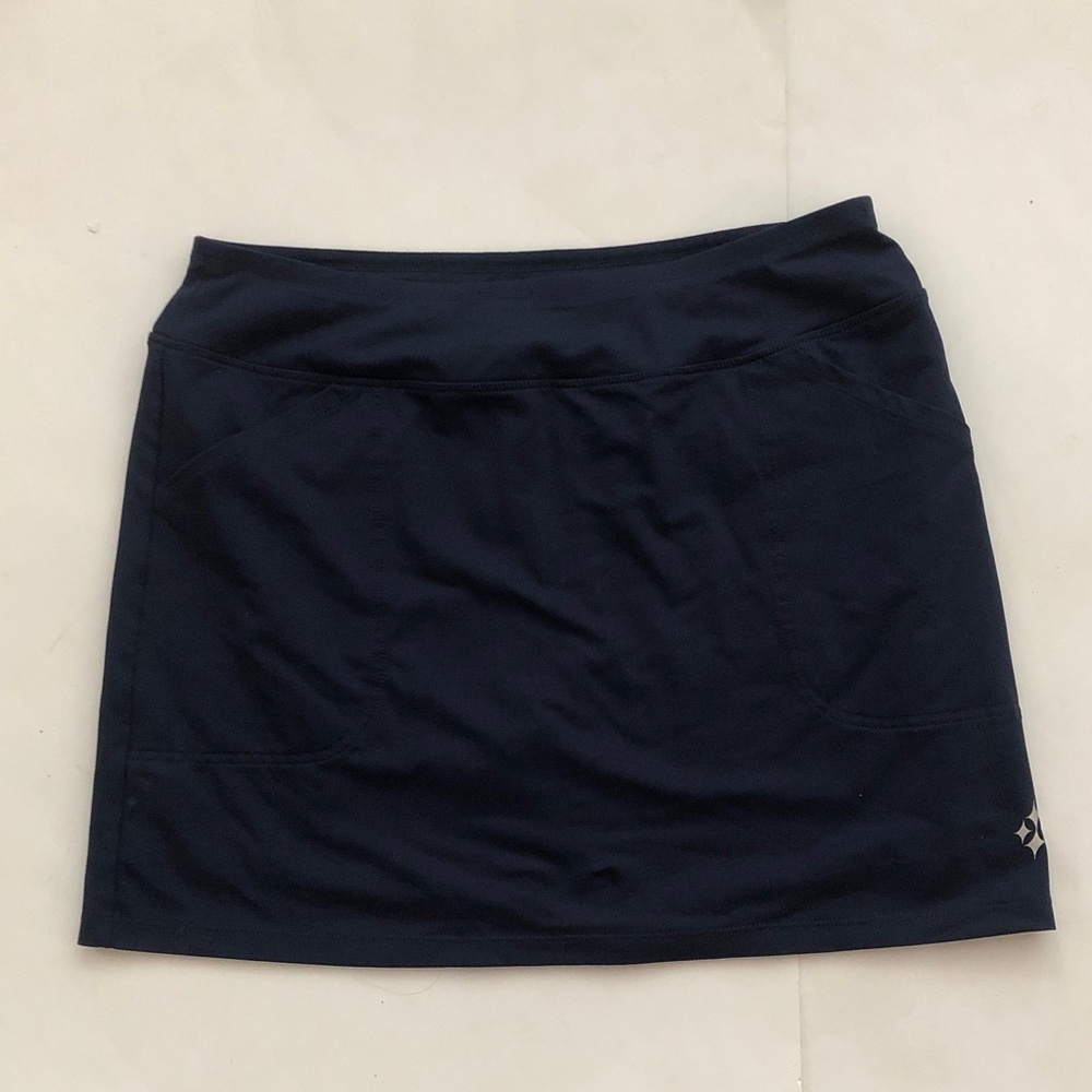 Jofit L Tennis SKORT Navy Blue w shorts & pockets Logo Detail Excellent conditio